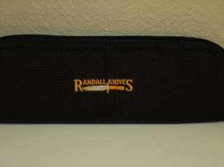 RANDALL KNIFE CASE with EMBROIDERED LOGO   10   Black Canvas   NEW 