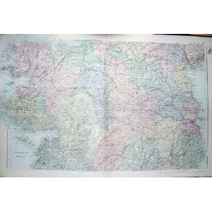  BACON MAP 1894 IRELAND DUBLIN DUNDALK BAY WICKLOW