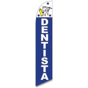 12ft x 2.5ft DENTISTA Feather Banner Flag Set   INCLUDES 15FT POLE KIT 