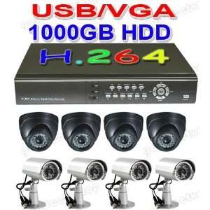  audio/waterproof ir ccd camera h.264 dvr security by dhl 