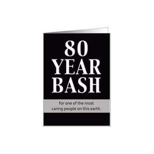  Birthday Invitation   80 Year Bash Card: Toys & Games