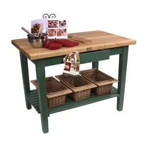   : John Boos Classic Country Worktable, Basil Green: Kitchen & Dining