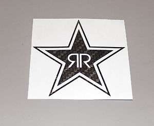 Rockstar Energy Carbon Fiber Vinyl Decal Sticker energy drink CF 