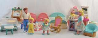 Fisher Price Loving Family Dollhouse Furniture Huge Lot Baby People 