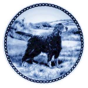 Gordon Setter Danish Blue Porcelain Plate 