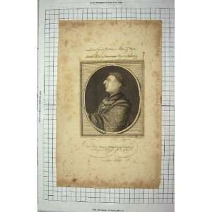  John Duke Of Bedford French Nose Antique Print