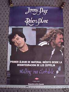 JIMMY PAGE ROBERT PLANT import Concert poster tour  