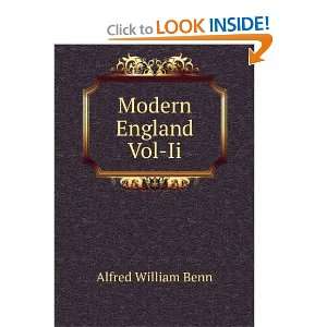  Modern England Vol Ii Alfred William Benn Books