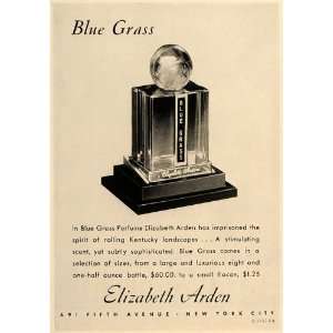  1937 Ad Elizabeth Arden Fifth Avenue Blue Grass Perfume 
