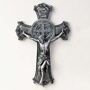   St. Benedict Crucifix   Silver Finish (Josephs Studio) (Roman 4073 7