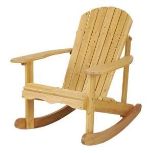   Wood Outdoor Adirondack Rocking Chair Finished: Home & Kitchen