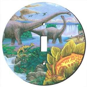 Dinosaur World Large Round Decorative Switchplate
