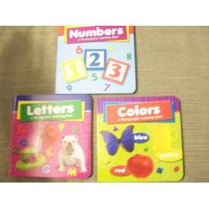 Photographic Learning Books ~ Set of 3 (Colors, Letters 