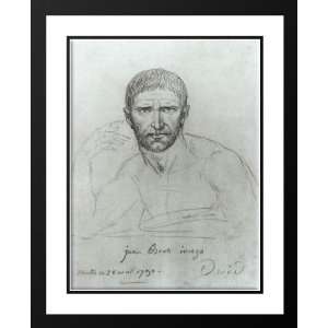   Jacques Louis 28x36 Framed and Double Matted Brutus