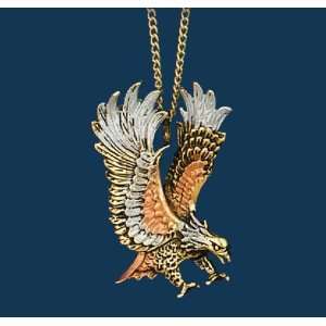  Tri Color Eagle Necklace: Jewelry