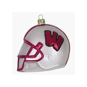  NCAA Wisconsin Badgers Glass Football Helmet 4 Sports 