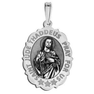  Saint Jude Scalloped Medal Jewelry