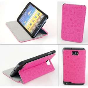  Cutie Pink Pu Leather Fold Stand Cover Case For Samsung 