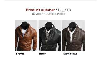 Mens Casual LEATHER Motorcycle/Bike​r/Racing Jacket Collection 3 