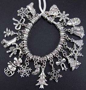 Mix 20pcs Tibetan Silver Christmas Gift Dangle Beads Fit Charm 