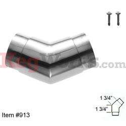 135 Degree Angle Polished Stainless Steel Bar Foot Rail  