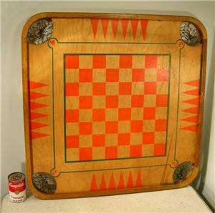 Vintage #85 Antique Oak Carrom Board Game/ Game Room Wall Display 