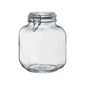   Glass Hermetic Click Lid Kitchen Canister Storage Jar