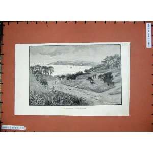  1887 Montbard Fine Art View Grouns Mount Edgcumbe
