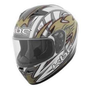   KBC VR2R VULCAN GLD_WHITE XS MOTORCYCLE Full Face Helmet: Automotive