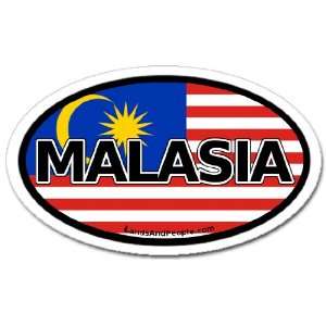  Malaysia Flag Car Bumper Sticker Decal Oval Automotive