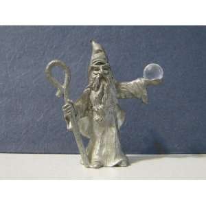  Pewter Wizard Sculpture 