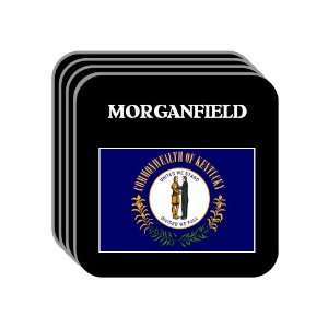  US State Flag   MORGANFIELD, Kentucky (KY) Set of 4 Mini 
