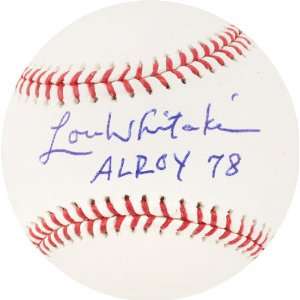  Lou Whitaker Autographed Baseball  Details: 78 AL ROY 