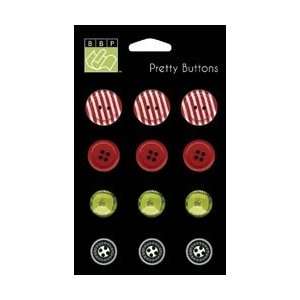  Bazzill Basics Paper Holiday Style Pretty Buttons 12/Pkg 