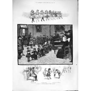   1884 TRAINING SCHOOL STAGE DANCING FLOWER BALLET MUSIC