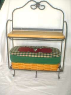 Longaberger Wrought Iron Envelope Rack Basket Lid Shelf  