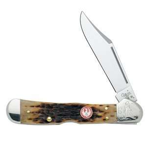   CopperLock Knife with Ruger Burnt Honey Bone Handle