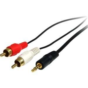  StarTech 3 ft Stereo Audio Cable   3.5mm Male to 2x 