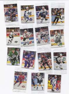15 X 1992 93 HUMPTY DUMPTY NHL CARD  