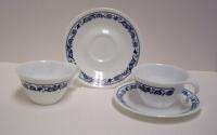 Sets Corning Corelle Hook Handle Cups & Saucers Old Town Blue Onion 
