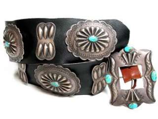 Pawn Collection 1930s Navajo Number Eight Concho Belt  