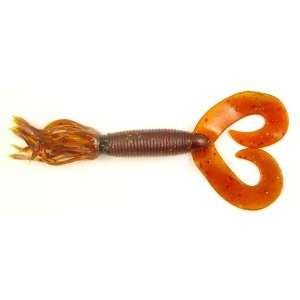  Yamamoto Grub Double Tail Hula 5 inch Rootbeer w/ Red 