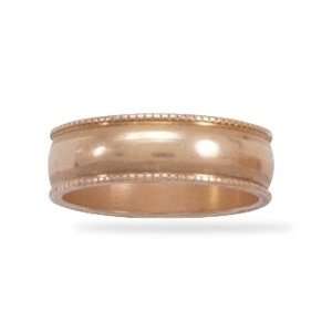   SIZE 12   6mm Solid Copper with Milgrain Design Ring: Everything Else