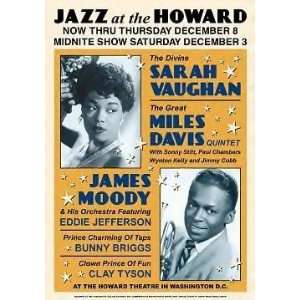  (17x24) Sarah Vaughan & Miles Davis (Jazz Concert Flyer 