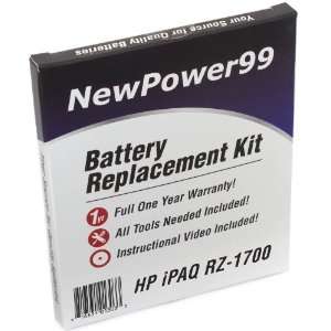  HP iPAQ RZ 1700 Battery Replacement Kit with Installation 