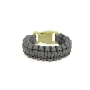 Black Paracord Bracelet With Green Side Release  Sports 