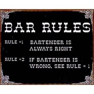   BARTENDER  Warning Sign  funny bar signs gift: Patio, Lawn & Garden