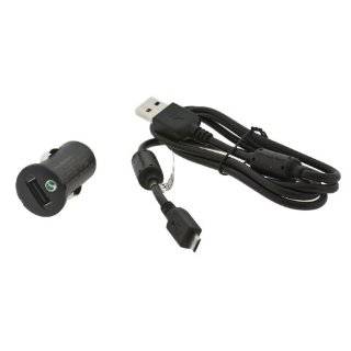 Sony Ericsson Compact USB Car Charger Adapter with Micro USB Cable for 