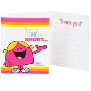  Mr. Men and Little Miss Thank You Notes (8) Party Supplies 
