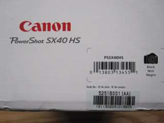Brand New Canon PowerShot SX40 HS 12.1MP/35x Wide Angle Lens/2.7 Vari 